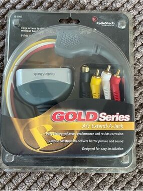 NEW Radio Shack Gold Series A/V Extend-A-Jack 6 Feet